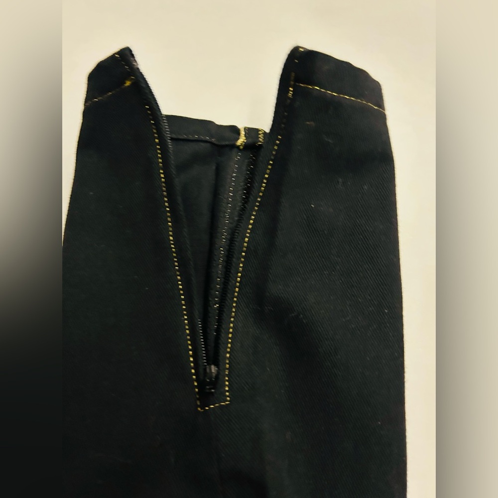 New Versus Versace Black Stretch Jeans Gold Piping size 28/42 Small made Italy - Picture 12 of 16